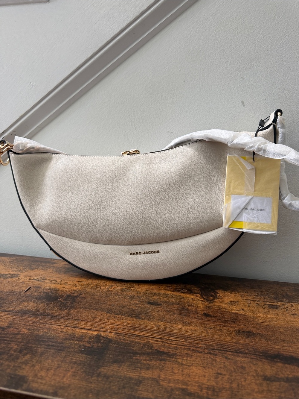 Marc Jacobs Cream Crescent Shoulder Bag